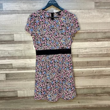 Aqua vékony virágmintás nyári ruha L