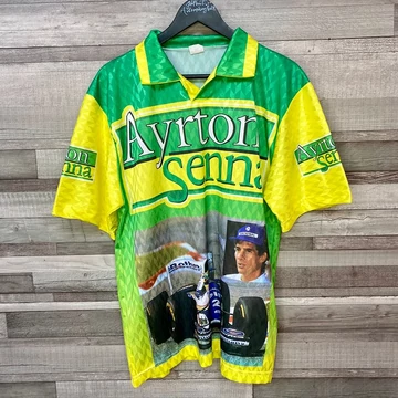 Formula 1, Ayrton Senna Williams Bootleg 90s Jersey szurkolói mez XL