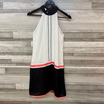 Promod fekete-fehér pöttyös elegáns ruha 40