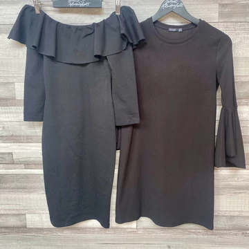 Zara, Bershka fekete csinos ruha szett S-XS