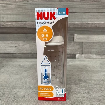 NUK First Choice NO COLIC, temperature control üveg cumisüveg 0-6 hó 240 ml