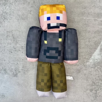 Dedikált ZsDav Minecraft ügynök plüss figura