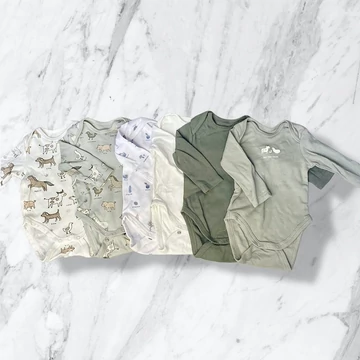 C&amp;A 6 db-s unisex hosszú ujjú body szett 62