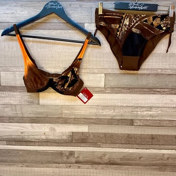 Lisca Egipt barna-narancs bikini 38/B