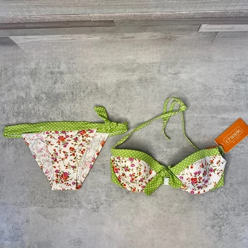 Lisca Cheek Holiday zöld virágos bikini 36/C