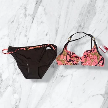 Lisca Agra barna-pink mintás merevítős bikini 38/B