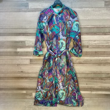 Ricardo Vanini Vintage színes köntös/kabát L