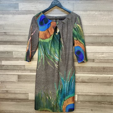 Mysticday pávatoll mintás női ruha XXL