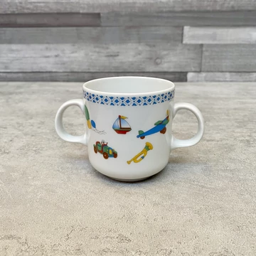 Alföldi porcelán autós, labdás gyerek bögre