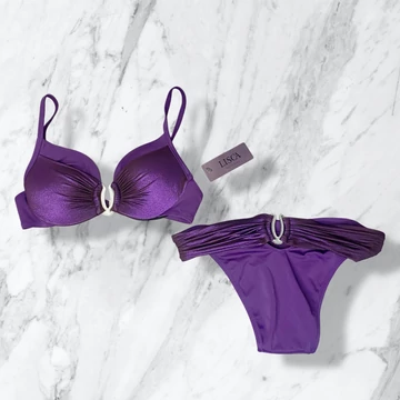 Lisca Lila csillogós push-up bikini 38/B