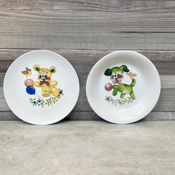 GDR Kahla állatmintás gyerek tányérok