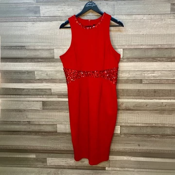 Armani Exchange Curve piros, köves alkalmi ruha UK 16