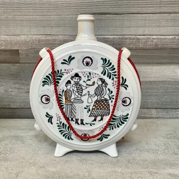 Hollóháza Hungary , Hollóházi népi mintás nagy butélia kulacs