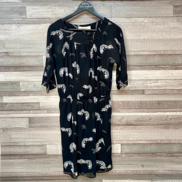 Zara fekete mintás női ruha S