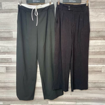 Zara, Stradivarius fekete nadrág szett XS