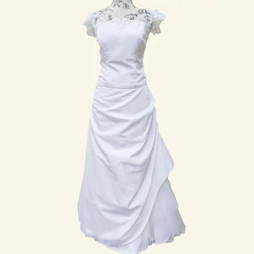 3 részes csinos, fűzős esküvői ruha M