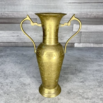Indiai gravírozott sárgaréz váza Indiai gravírozott sárgaréz váza