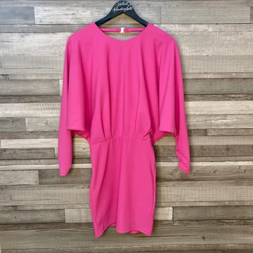 Zara Pink szép hátkivágású elegáns ruha XS