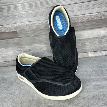 YouYun Memory Foam Technology fekete tépőzáras cipő memóriahabos talpbetéttel 37,5