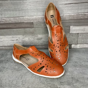 Zapatos narancssárga bőr női szandál 42