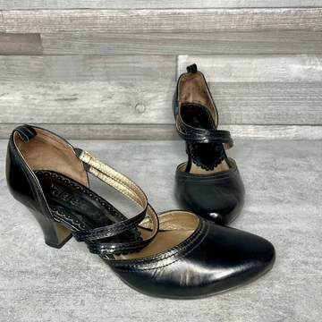 Van Dalen fekete női magassarkú táncos cipő 37