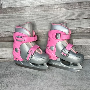 Rózsaszín-szürke állítható gyerek jégkorcsolya 27-30 Rózsaszín-szürke állítható gyerek jégkorcsolya 27-30