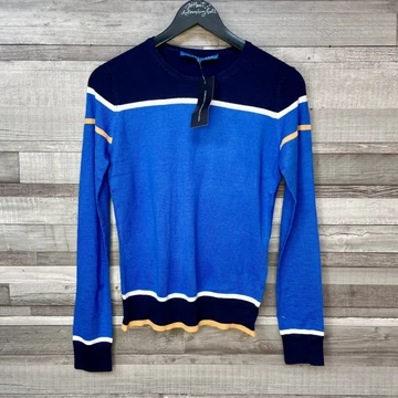 French Connection kék csíkos vékony női pulóver több méretben