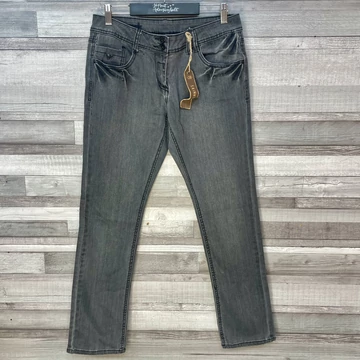 Szürke női koptatott skinny farmernadrág több méretben