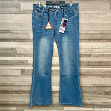 Chickster Bootcut világos koptatott farmernadrág több méretben