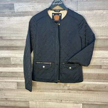 Massimo Dutti sötétkék steppelt átmeneti kabát S Massimo Dutti sötétkék steppelt átmeneti kabát S