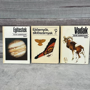 Móra búvár zsebkönyvek: Égitestek; Ejtőernyők siklószárnyak; Vadak könyvcsomag