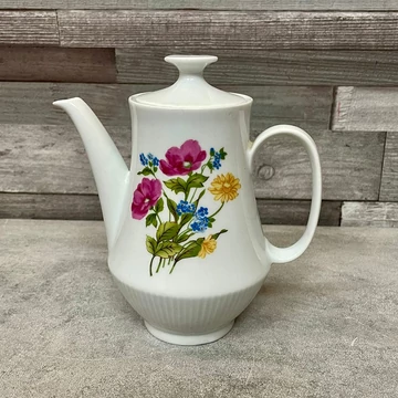 Colditz GDR virágos porcelán teáskanna