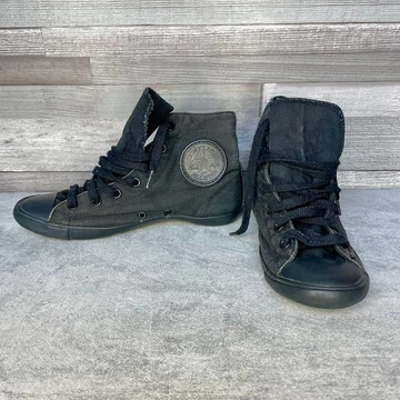 Converse fekete lapostalú, magasszárú tornacipő 35.5