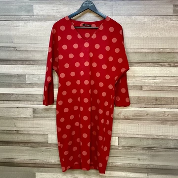 Ciolla bordó pöttyös denevérujjú ruha M-L