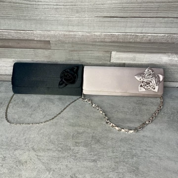 Fekete-gyöngyház borítéktáska szett