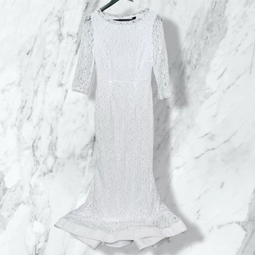 Rainbow csipkés, fehér esküvői ruha 38