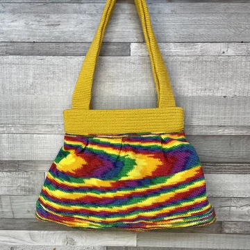 Horgolt színes válltáska