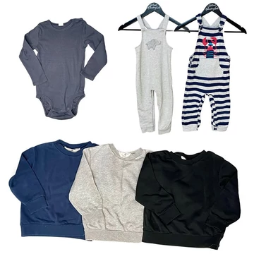 Kisfiú szürke-kék ruha szett 98-104