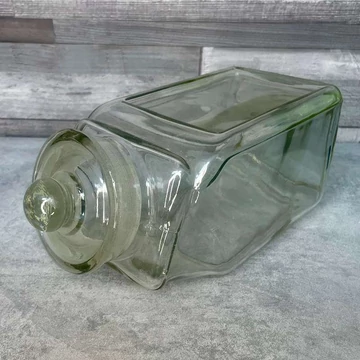 Régi szatócsbolti cukorkásüveg, tároló