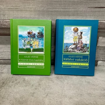 Jules Verne: A tizenöt éves kapitány; Kétévi vakáció ifjúsági könyvcsomag