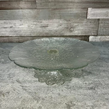 Kristály süteményes kínáló tál