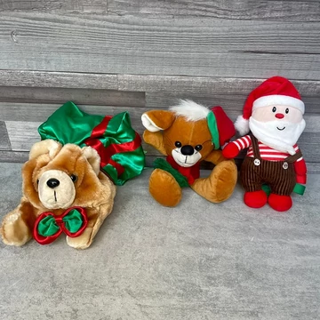 Karácsonyi plüss, gyerekjáték szett