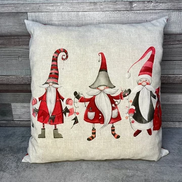 Karácsonyi Mikulás, Manó figurás díszpárna Karácsonyi Mikulás, Manó figurás díszpárna