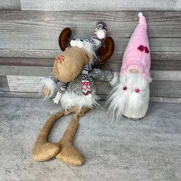 Karácsonyi rénszarvas, rózsaszín mikulás lakás dísz szett Karácsonyi rénszarvas, rózsaszín mikulás lakás dísz szett
