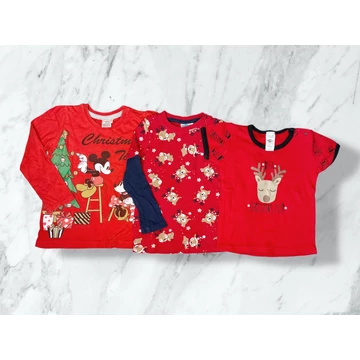 So Cute, Minnie Mouse, rénszarvasos karácsonyi póló szett 92-98