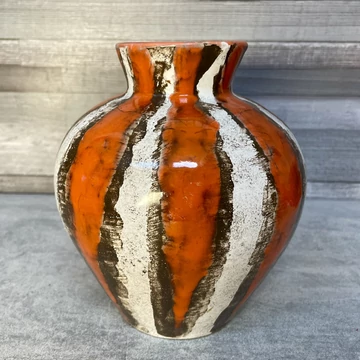 Retro mázas kerámia váza DM jelzéssel Retro mázas kerámia váza DM jelzéssel