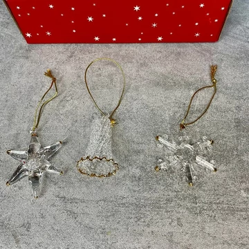 Avon üveg karácsonyfa dísz szett Avon üveg karácsonyfa dísz szett