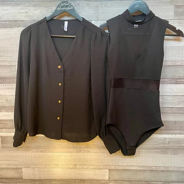 New Yorker, Amisu fekete női felső, body szett XS