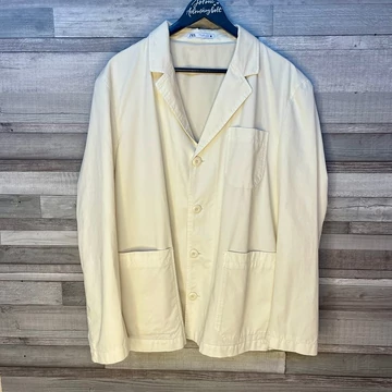 Zara krémszínű férfi zakó/kabát L