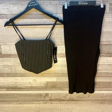 FB Sister, Shein fekete fiatalos ruha szett XXS